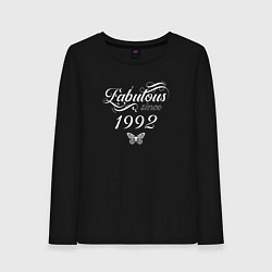 Лонгслив хлопковый женский Fabulous since 1992, цвет: черный