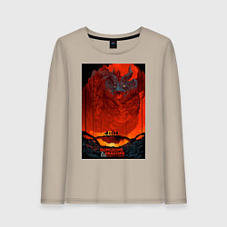 Лонгслив хлопковый женский DnD Dices: Honor Among Thieves, цвет: миндальный