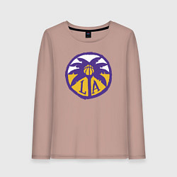 Лонгслив хлопковый женский Lakers California, цвет: пыльно-розовый
