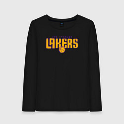 Лонгслив хлопковый женский NBA Lakers, цвет: черный