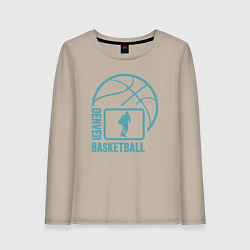 Лонгслив хлопковый женский Denver basket, цвет: миндальный