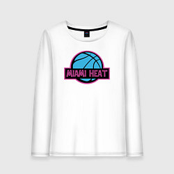 Лонгслив хлопковый женский Miami Heat team, цвет: белый