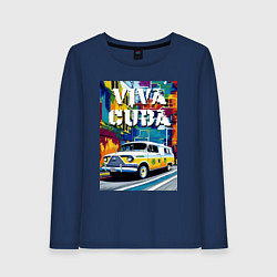 Женский лонгслив Viva Cuba - car - retro