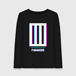 Женский лонгслив Paramore glitch rock