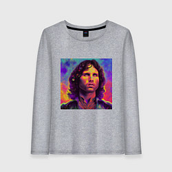 Женский лонгслив Jim Morrison Strange colors Art