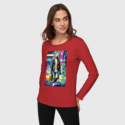 Лонгслив хлопковый женский Kangaroo fashionista - Adelaide - Australia, цвет: красный — фото 2