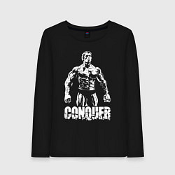 Лонгслив хлопковый женский Arnold conquer, цвет: черный