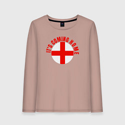 Лонгслив хлопковый женский Coming home England, цвет: пыльно-розовый