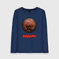 Лонгслив хлопковый женский Жосткие Ребята Гримгора Warhammer: Total War, цвет: тёмно-синий