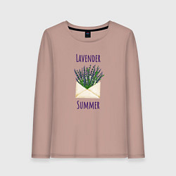 Женский лонгслив Lavender Summer - букет лаванды в конверте