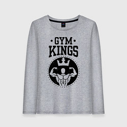 Лонгслив хлопковый женский Gym kings, цвет: меланж