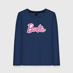 Лонгслив хлопковый женский Barbie title, цвет: тёмно-синий