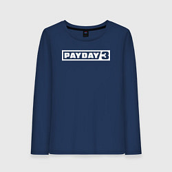 Лонгслив хлопковый женский Payday 3 logo, цвет: тёмно-синий