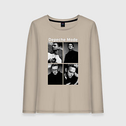 Лонгслив хлопковый женский Depeche Mode Violator 2, цвет: миндальный