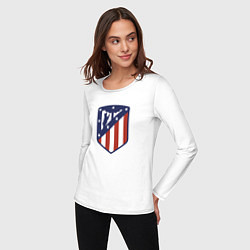 Лонгслив хлопковый женский Atletico Madrid FC, цвет: белый — фото 2