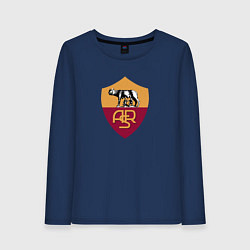 Лонгслив хлопковый женский Roma fc club, цвет: тёмно-синий