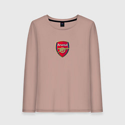 Лонгслив хлопковый женский Arsenal fc sport club, цвет: пыльно-розовый