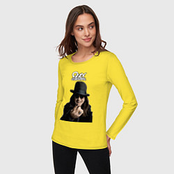 Лонгслив хлопковый женский Ozzy Osbourne fist, цвет: желтый — фото 2