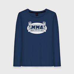 Лонгслив хлопковый женский MMA sport, цвет: тёмно-синий