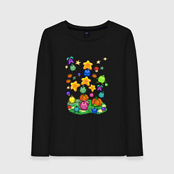 Лонгслив хлопковый женский Stardew Vally Junimo, цвет: черный