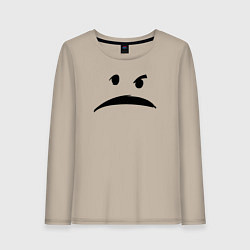 Лонгслив хлопковый женский Привидение с мотором, цвет: миндальный