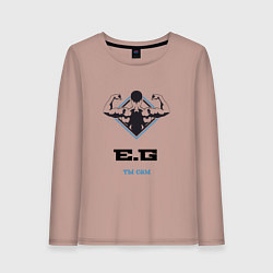 Лонгслив хлопковый женский Ты сам, цвет: пыльно-розовый