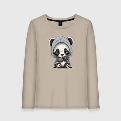 Женский лонгслив Грустная панда
