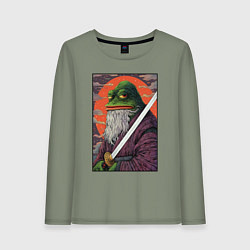 Лонгслив хлопковый женский Pepe samurai, цвет: авокадо