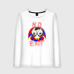 Лонгслив хлопковый женский No exit Pomni, цвет: белый