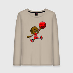 Лонгслив хлопковый женский Baby Jordan, цвет: миндальный