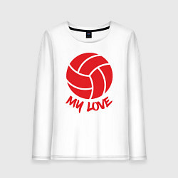 Женский лонгслив Volleyball my love