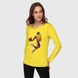 Лонгслив хлопковый женский Kobe Bryant dunk, цвет: желтый — фото 2