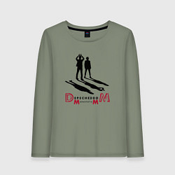 Лонгслив хлопковый женский Depeche Mode - Memento Mori spirit of Andy, цвет: авокадо