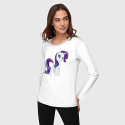 Лонгслив хлопковый женский Рарити из My Little Pony в кино, цвет: белый — фото 2