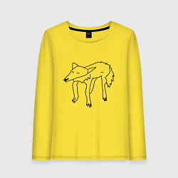 Женский лонгслив Забавный волк