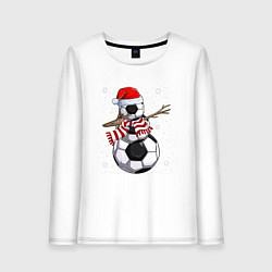 Женский лонгслив Soccer snowman