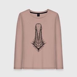 Женский лонгслив Голова индейки анфас