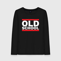 Лонгслив хлопковый женский Old school - experience, цвет: черный