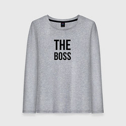 Лонгслив хлопковый женский The boss - Couple, цвет: меланж
