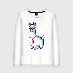 Лонгслив хлопковый женский Модная альпака, цвет: белый