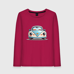 Лонгслив хлопковый женский Машинка, цвет: маджента