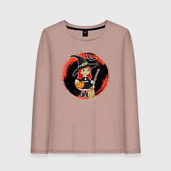 Женский лонгслив Мультяшная маленькая ведьма