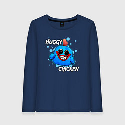 Лонгслив хлопковый женский Чикен Ган - Хагги Вагги, цвет: тёмно-синий