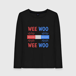 Лонгслив хлопковый женский Wee woo, цвет: черный