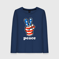 Женский лонгслив USA peace