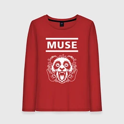 Лонгслив хлопковый женский Muse rock panda, цвет: красный