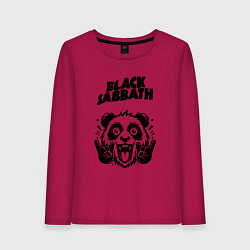 Лонгслив хлопковый женский Black Sabbath - rock panda, цвет: маджента