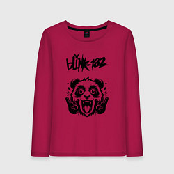 Лонгслив хлопковый женский Blink 182 - rock panda, цвет: маджента