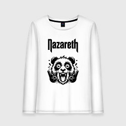 Лонгслив хлопковый женский Nazareth - rock panda, цвет: белый