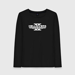 Лонгслив хлопковый женский Helldivers 2: Logo, цвет: черный